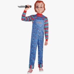 Chucky Halloween Costume 8/10 Chucky Mask Scary Halloween Cosplay